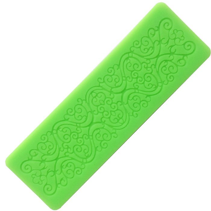 Mini Sugarcraft Cake Decoration Lace Border Fondant Gumpaste Icing Silicone Mold Mould Lace Shaped Cupcake Mat... N5