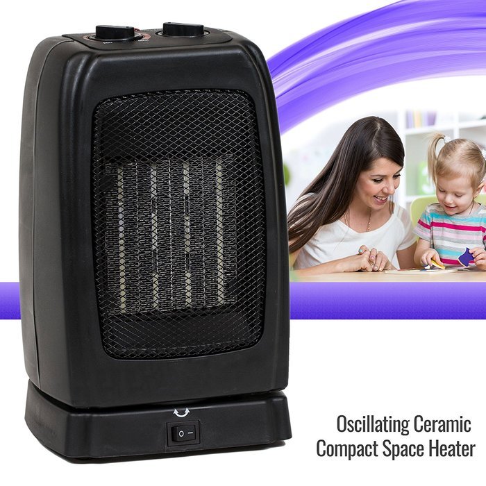 Portable Space Heater Electric Oscillating Ceramic Room Office Thermostat 1500W N2