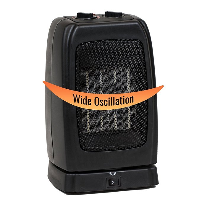Portable Space Heater Electric Oscillating Ceramic Room Office Thermostat 1500W N3
