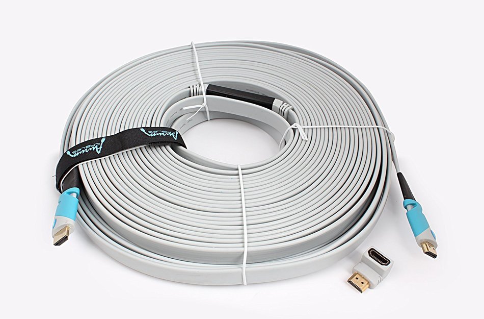 Aurum Flat Series - Flat HDMI Cable with Ethernet (40 Ft) - Supports 3D & Audio Return Channel [Latest Version... N14