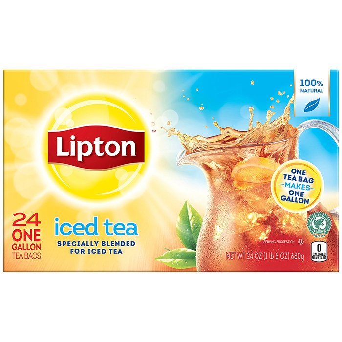 Lipton Gallon-Sized Black Iced Tea Bags, Unsweetened 24 ct N2