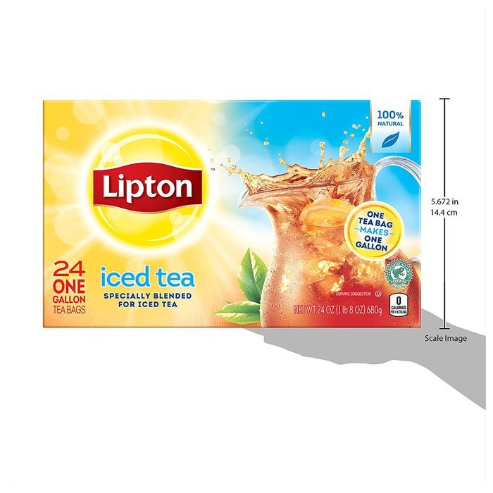 Lipton Gallon-Sized Black Iced Tea Bags, Unsweetened 24 ct N3