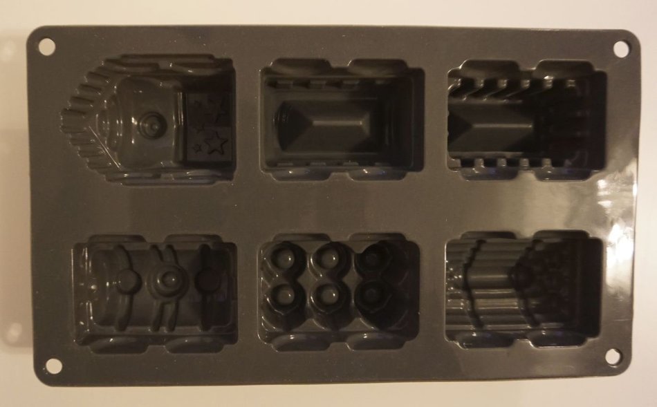 6 Hole Train Shape Silicone Thick Cake Mold Mould Baking Supply