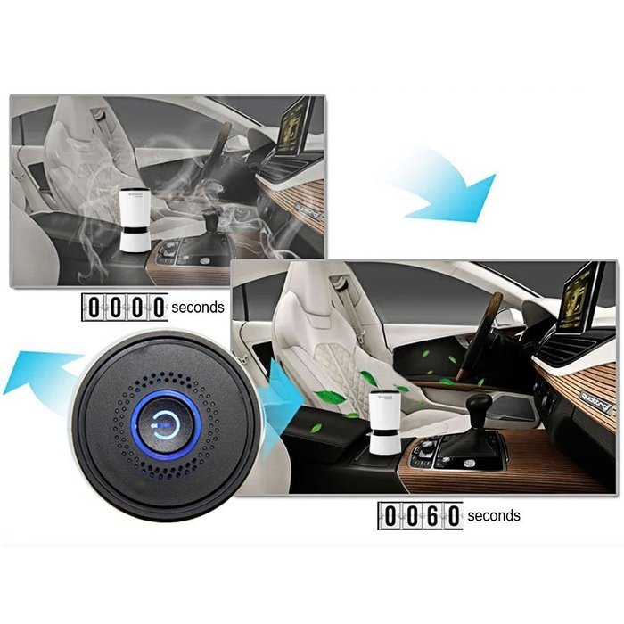 Bamett Car Air Purifier, Anion Air Purifier Car Purifier Oxygen Bar for Car, Air Cleaner, Remove Smoke, Bacteria... N12
