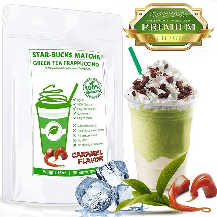STAR-BUCK Matcha Latte Frappe Mix (16oz) - STAR Quality Matcha for a few BUCKS - Made with Certified 100% Organic... N3