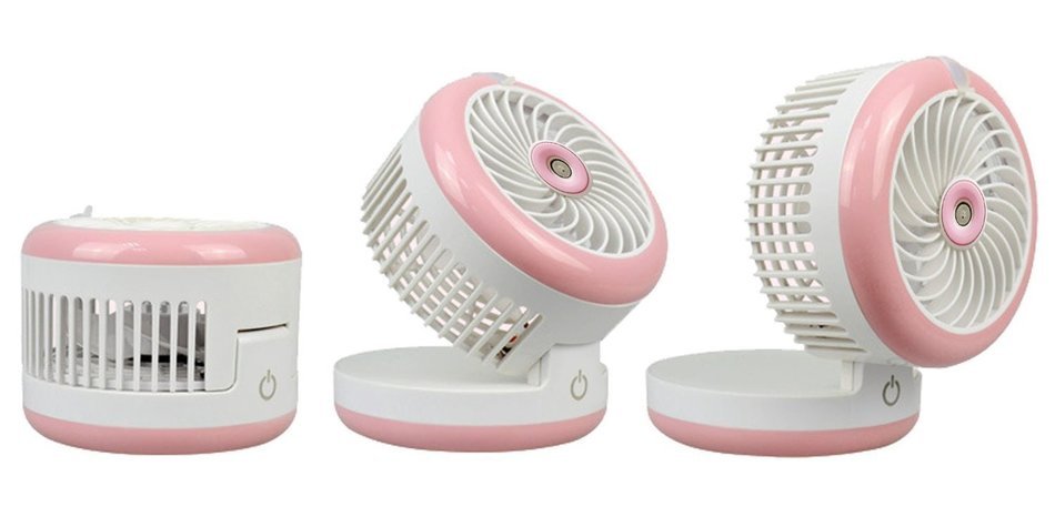 HJIAN Portable Mini Misting Fan Table Fans Humidifier Fan Portable Cooling Mist Fan Rechargeable Humidifier Personal... N4