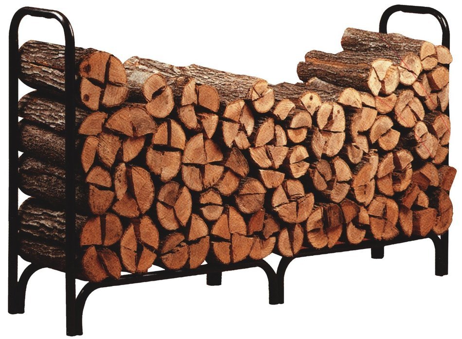 Panacea 15204 Deluxe Outdoor Log Rack, Black, 8-Feet N2
