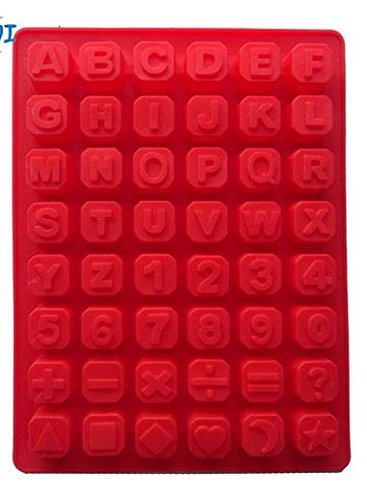 48 Holes Letters & Arabic Numerals Silicone Chocolate Mold Ice Lattice Pastry Cookies Cake Mold Cake Baking Tools