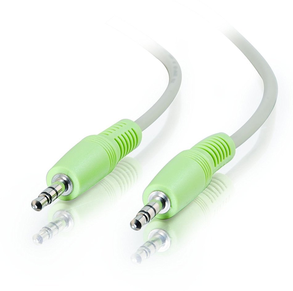 C2G/Cables To Go 27411 3.5mm M/M Stereo Audio Cable, PC99 Color Coded (6 Feet/1.82 Meters) N3