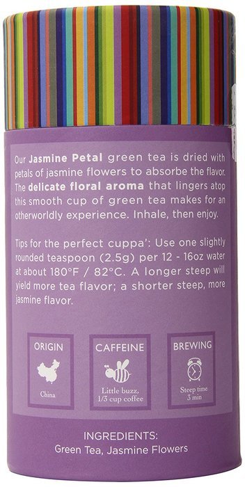 Two Leaves and a Bud Jasmine Petal Loose Tea Cylinder, 3.5 Ounce Packages