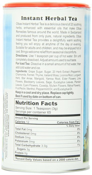 Olbas Instant Tea, Herbal, 7-Ounce Can (Pack of 2)