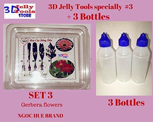 3D Jelly Tools specially -Type 3 - Gerbera flowers and 3 bottle