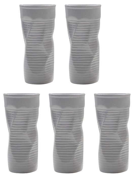 Gicos QS1328A/B Radiators Humidifier, White Ceramic, Crumpled Design (Pack of 5)