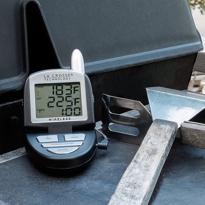 La Crosse Technology 922-818 Digital Cooking Thermometer with Stainless Steel Probe & Wireless Pager N3