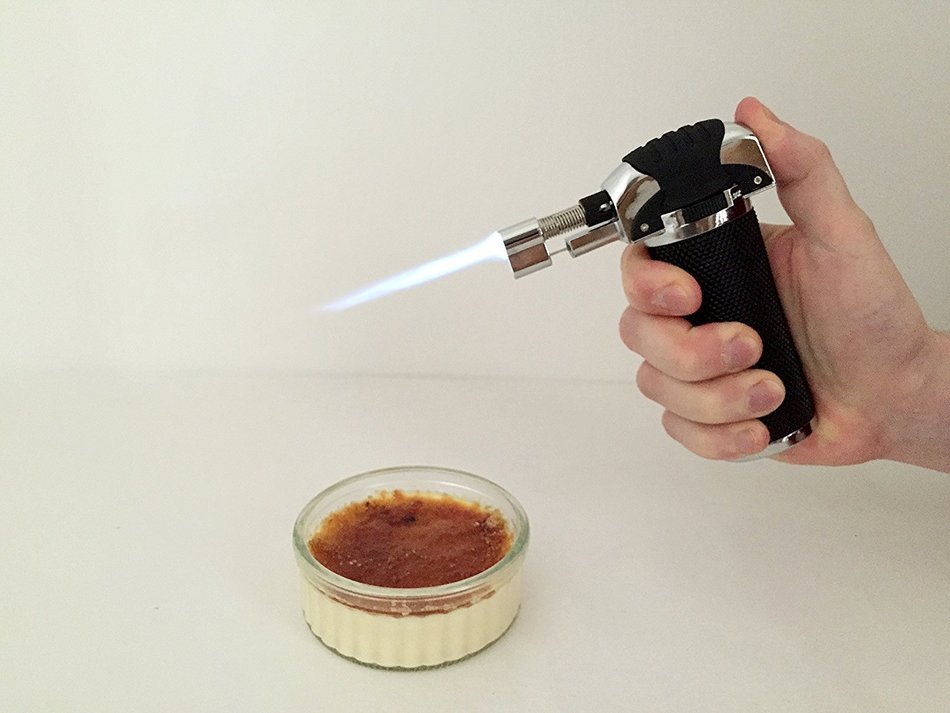 Professional Culinary Kitchen Blow Torch for Creme Brulee Takes Butane Gas Premium Blowtorch Safety Lock and Flame... N6