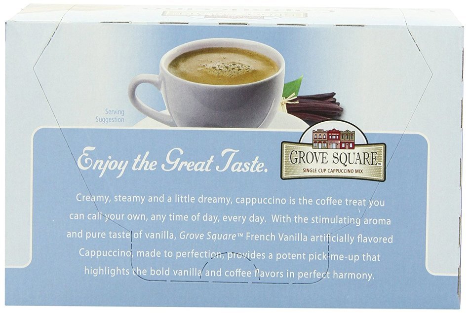 Grove Square Cappuccino, French Vanilla, 24 Count Single Serve Cups N80