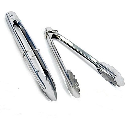 Stainless Steel Food Leg Scallop Tongs Locking Tong New N2