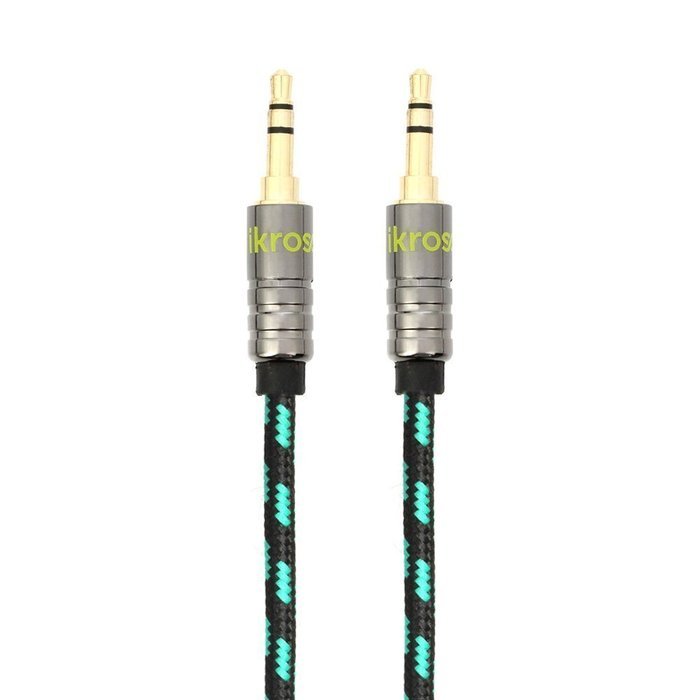 Audio AUX Cable, iKross 3 Feet 3.5mm AUX Jack Tangled-Free Braided Sleeve jacket Stereo Auxiliary Aux Audio Stereo... N3