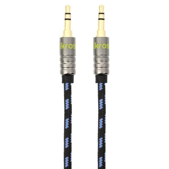 Audio AUX Cable, iKross 3 Feet 3.5mm AUX Jack Tangled-Free Braided Sleeve jacket Stereo Auxiliary Aux Audio Stereo... N4