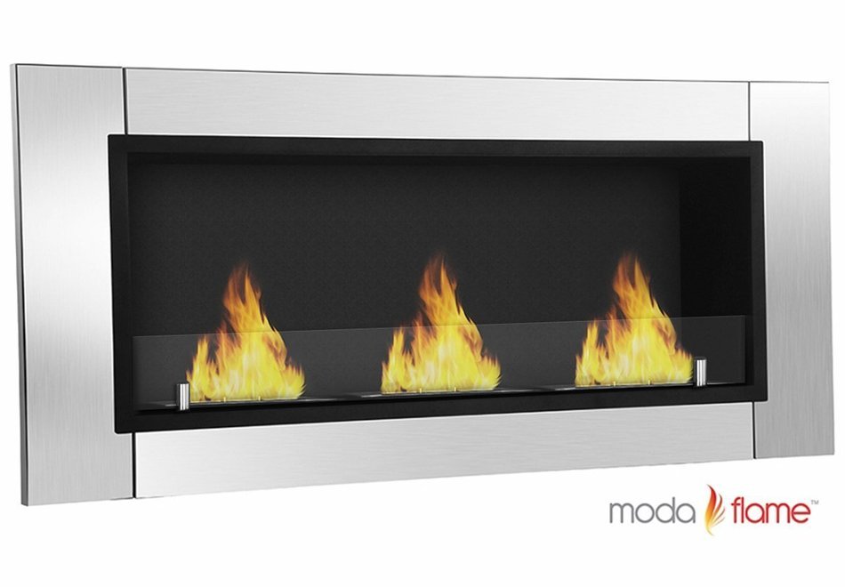 Moda Flame Devant Ventless Bio Ethanol Wall Mounted Fireplace N6