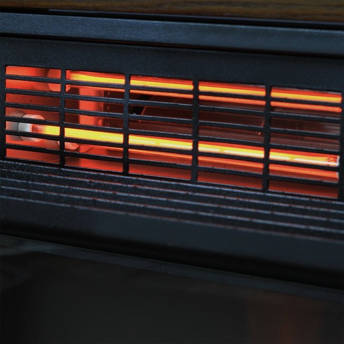XtremepowerUS Infrared Quartz Electric Fireplace Heater Finish with Remote Controller (Walnut) N11