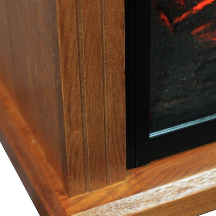 XtremepowerUS Infrared Quartz Electric Fireplace Heater Finish with Remote Controller (Walnut) N13