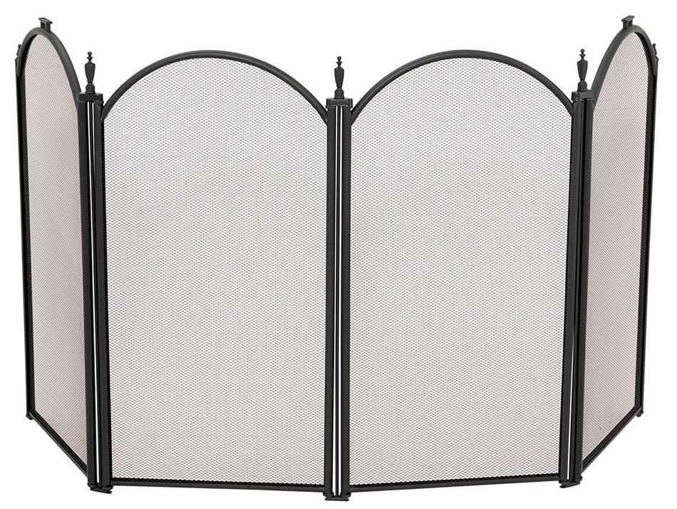 4 FOLD 25" H BLACK SCREEN