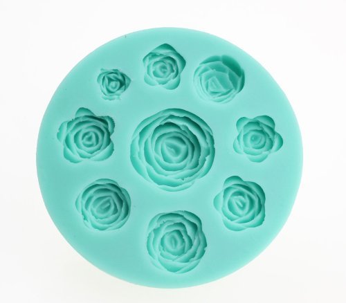 JUYO VONSAN Rose Silicone Soap mold Craft Molds cake DIY Decoration tool (Rose)