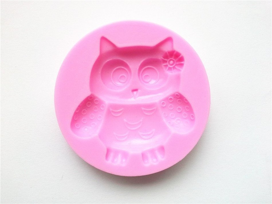 Wocuz W0078 3D Carton Owl Shape Fondant Molds Silicone Sugar Craft Tools Cake Decorating Supplies N2