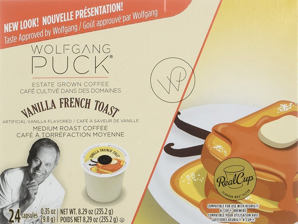 Wolfgang Puck Coffee Single Serve Cups, Vanilla French Toast, 0.35 Oz each, Net Wt. 8.29 Oz, 24 Count N5