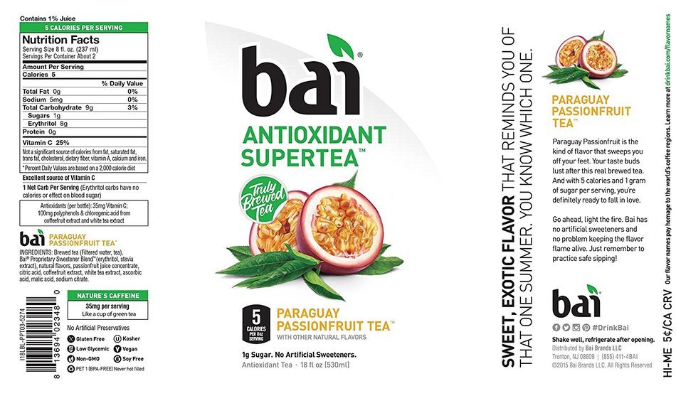 Bai Supertea Variety Pack, Antioxidant Infused Beverage, 18 Ounce (Pack of 12) N14