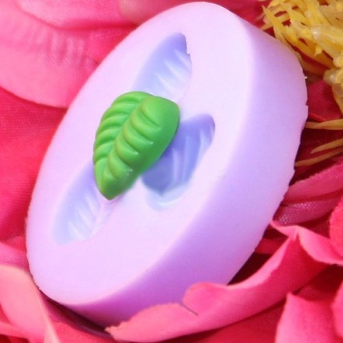 "F0121 Silicone Three Leaf leaves Cake Mould Fondant Soap Mould" shopping N4