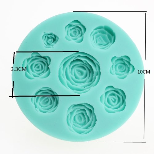 JUYO VONSAN Rose Silicone Soap mold Craft Molds cake DIY Decoration tool (Rose) N3