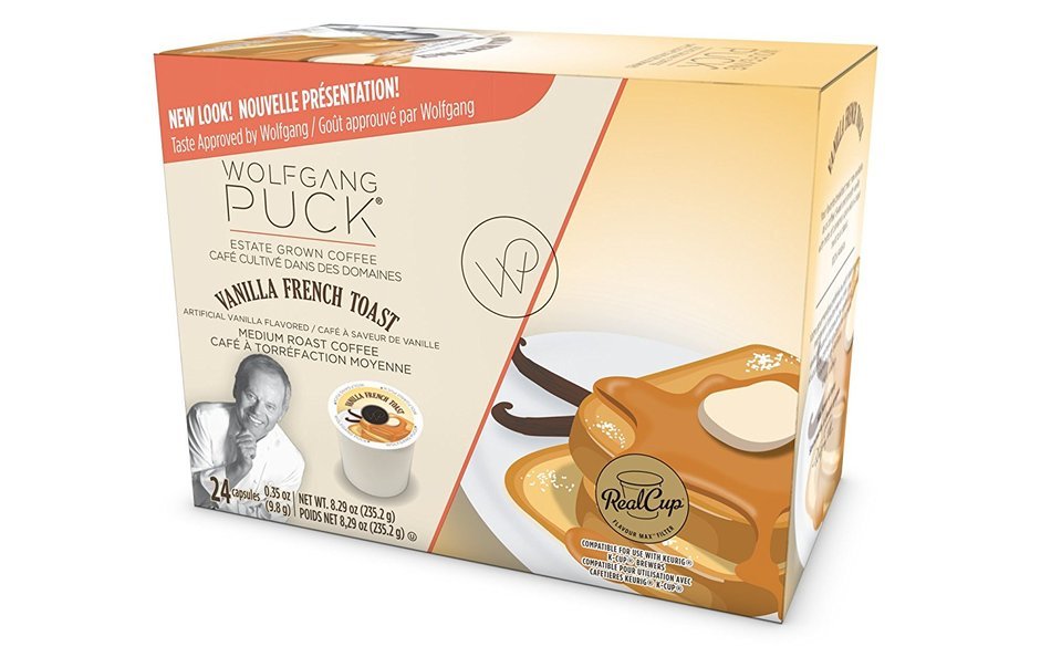 Wolfgang Puck Coffee Single Serve Cups, Vanilla French Toast, 0.35 Oz each, Net Wt. 8.29 Oz, 24 Count N7
