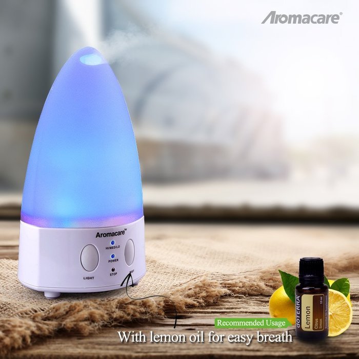 Essential Oil Aroma Office diffuser, Small Ultrasonic Cool Mist Air Humidifier, Aromatherapy Vaporizer, Rainbow... N2