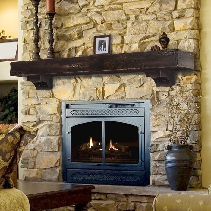 Pearl Mantels Shenandoah Traditional Fireplace Mantel Shelf N25