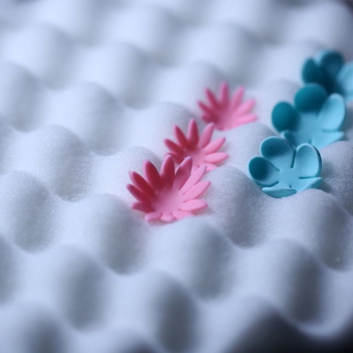 BleuMoo 2Pcs Flower Drying Mats Sponge Pads Cake Fondant Sugarcraft Decoration DIY Tools N5
