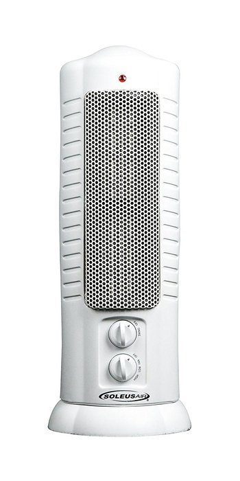Soleus Air # HE15-C7-01 Ceramic Tower Heater, 750W/1500Watts, White