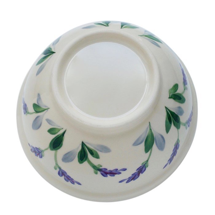 Large Ceramic Casserole Baker and Oven to Table 1 1/2 Quart Deep Serving Dish with Decorative Hand Painted Lavender...