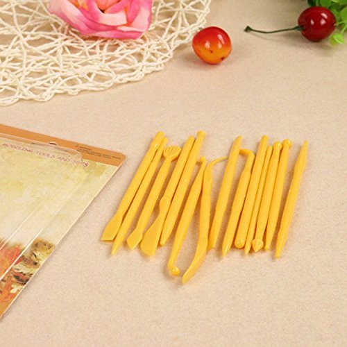 SORCO 14Pcs Cake Decorating Flower Modelling Sugar Craft Carving Tools Kit Pink N5