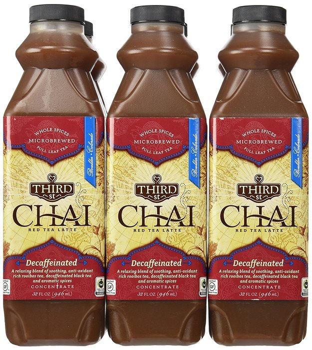 Third Street Chai, Authentic Chai, 32-Ounce Plastic Bottles (Pack of 6) N3