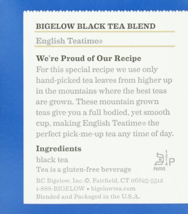 Bigelow English Teatime Tea, 20 ct - 1.50 oz N4