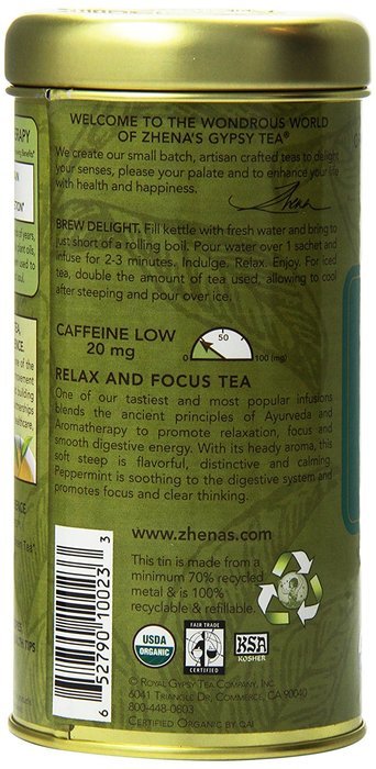 Zhena's Gypsy Tea, Egyptian Mint, 22 Count Tea Sachets N4