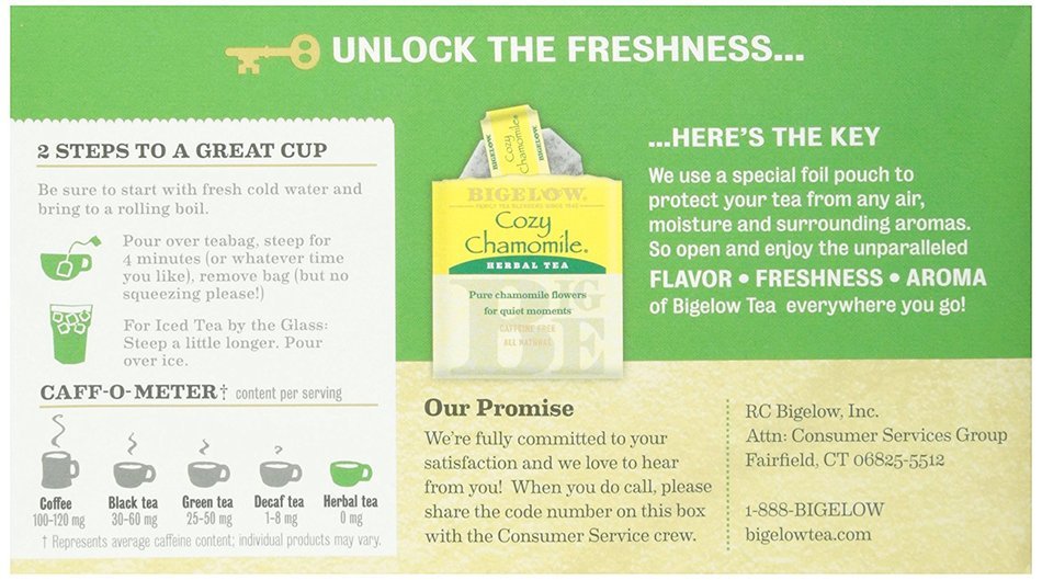 Bigelow Herbal Teas Six Flavor Assortment, 18 bags N2