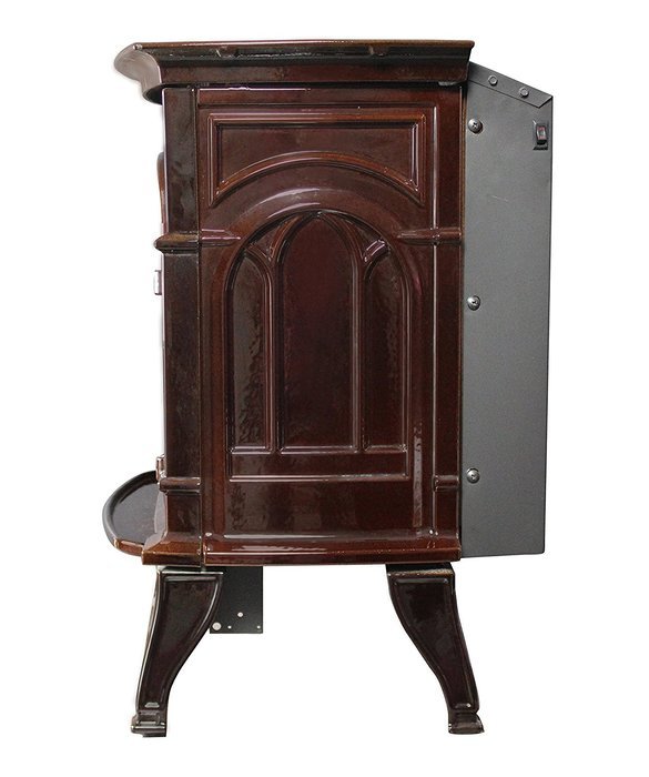 Ashley AGC500VFMLP Vent-Free Mahogany Enameled Porcelain Cast Iron Stove, 31000 BTU N4