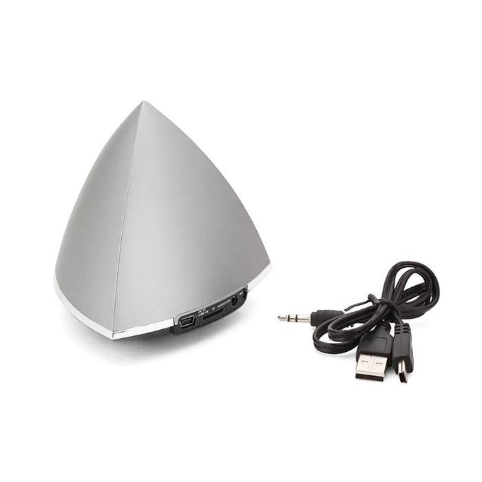 Ertch&reg; Portable Mini Wireless Hand-Free Pyramid Shape Bluetooth Speaker With FM Radio Support SD Card For iPhone... N6