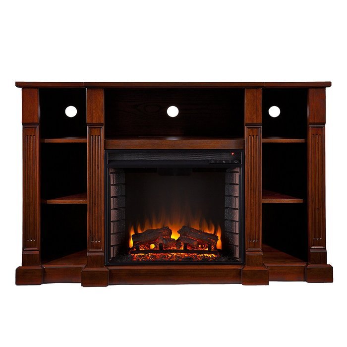 Kendall Electric Media Fireplace - Glazed Pine N15