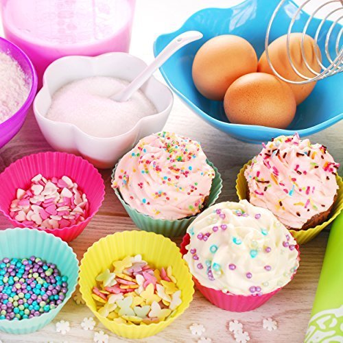 QualityStores&reg; Silicone Baking Cups - 6 Pack- Reusable Cupcake Muffin Liners Premium Quality - Nonstick Muffin... N4