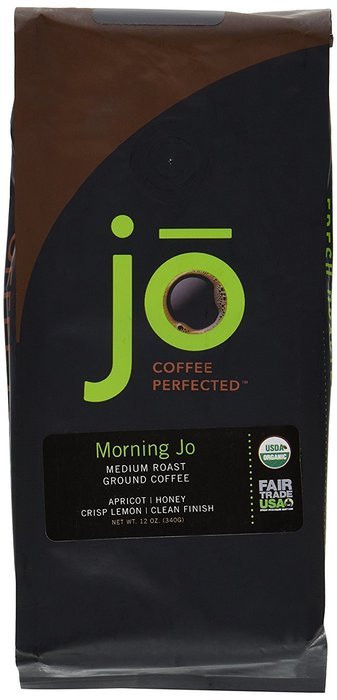 MORNING JO: 12 oz, Organic Breakfast Blend Ground Coffee, Medium Roast, Fair Trade Certified, USDA Certified Organic...