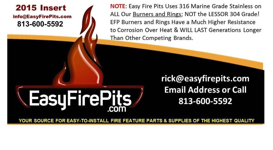 LL-B48F 316 Marine Grade Stainless 48" Propane/ Natural Gas Log Lighter; Lifetime Warranted from EasyFirePits.com N5
